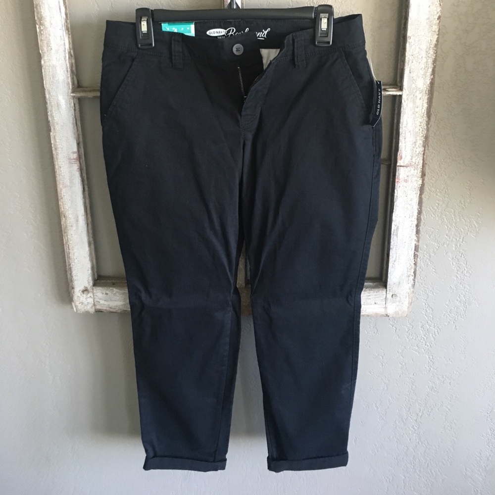Old Navy black Boyfriend skinny capris